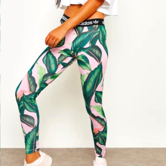 adidas palm print leggings 